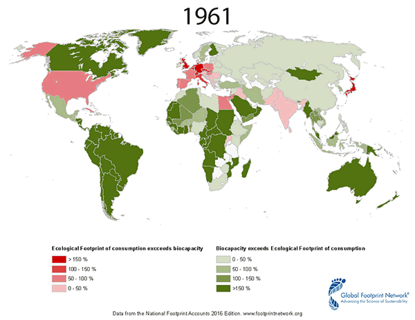 GIF: Progresión de la deuda ecológica de las naciones