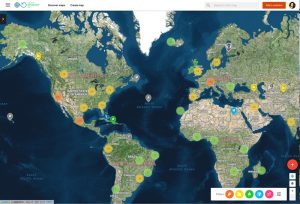 move the date map of the world