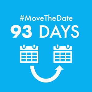 green box with white text - #MoveTheDate 93 days