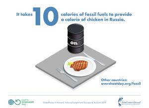 illustration of chicken and oil barrel on table