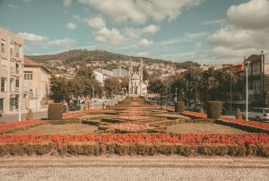 guimaraes portugal city castle view