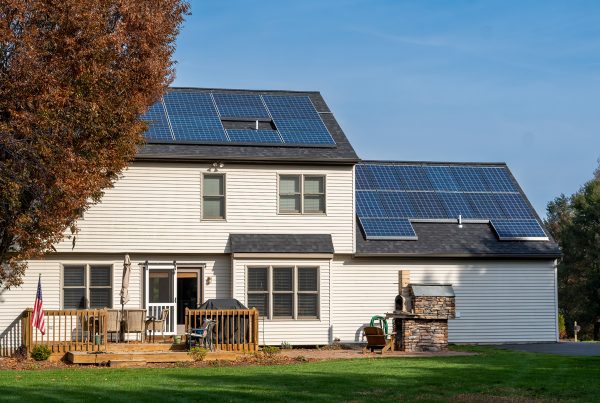 solar panels on house roof