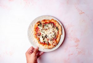 pizza on a plate