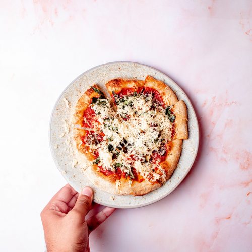 pizza on a plate