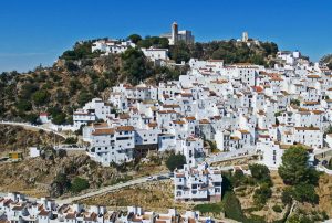whitewashed buildings in spain