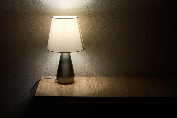 lamp with LED bulb